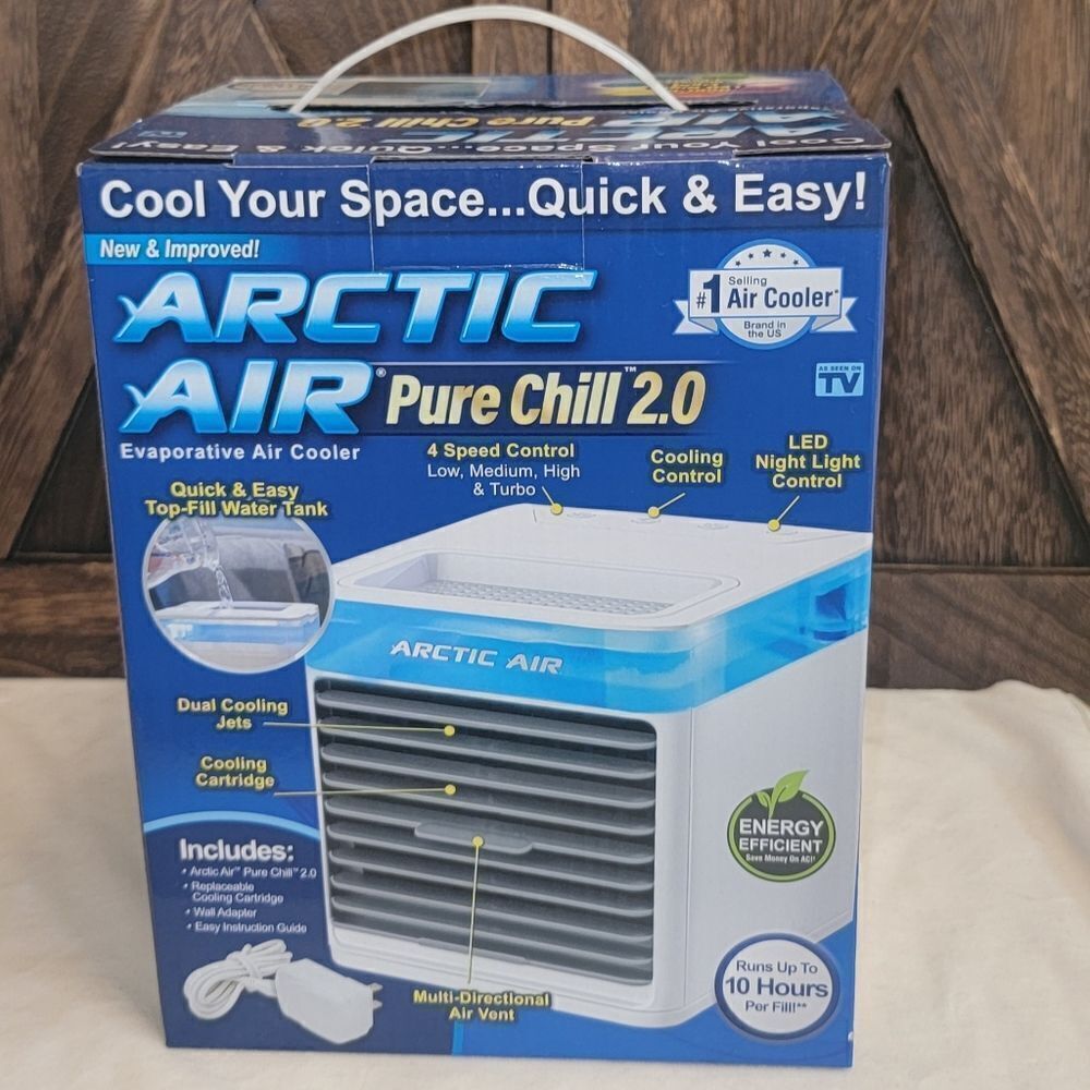 Arctic Air Pure Chill 2.0 Evaporative Air Cooler Air Conditioner Cooling • New